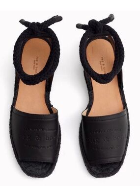 rag & bone ESTELLE black Espadrille Sandal US SIZE US  6 UK 36